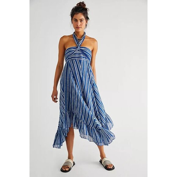 Free People Giselle Ivory Striped Convertible Skirt Dress - Size XS - Picture 8 of 8